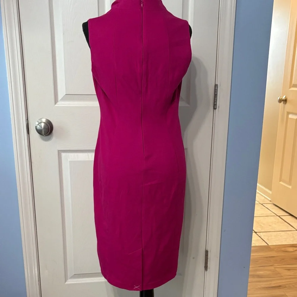 Talbots Vibrant Pink Midi Dress - Picture 4 of 9